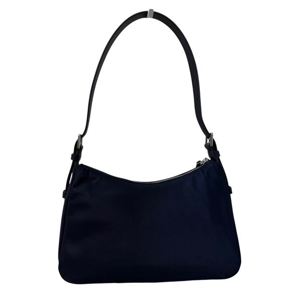 Tory Burch Navy Blue Leather and Nylon Large Ella Tote Tory  Tory Burch Navy Nylon Shoulder Bag with Logo Medallion
